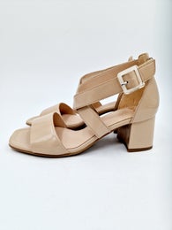 Ara beige nude korollinen sandaali lakeri nahkaa koko 4&frac12;