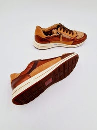 Ara osaka ruskea nahka / tekstiili lenkkari leve&auml; lesti koko 4&frac12;