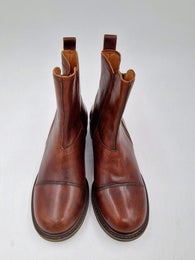 Ten Points Pandora ruskea nahka chelsea nilkkuri vetoketju koko 37