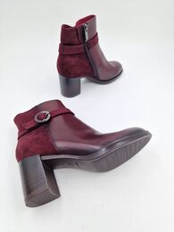 Tamaris viininpunainen korollinen nilkkuri nahkaa koko 37