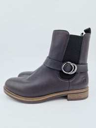 Rieker musta nahka bikerbootsi koko 37