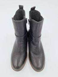 Rieker musta nahka bikerbootsi koko 37