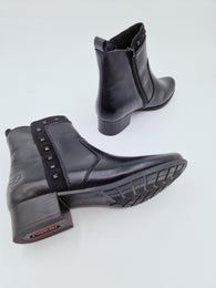 Rieker musta nahka nilkkuri pieni korko koko 37