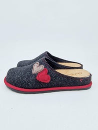 Ara tumman harmaa huopainen kotitossu syd&auml;mill&auml; koko 37