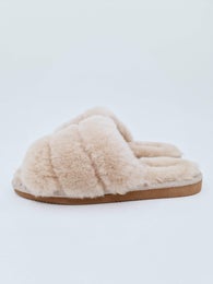 MYYTY Shepherd vaalea pistokas sandaali lammasturkis koko 38