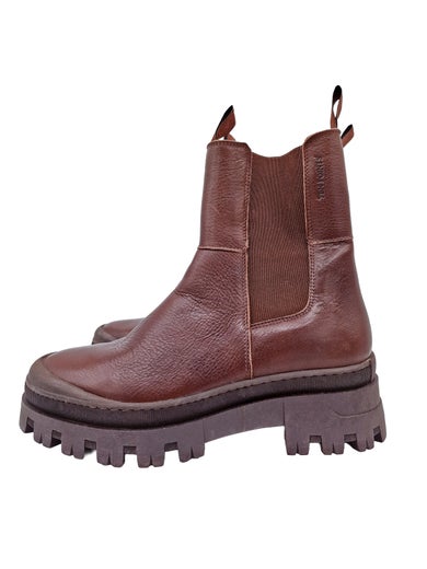 Ten Points Jenny chelsea ruskea nahka nauhaton maihari villa vuori koko 37