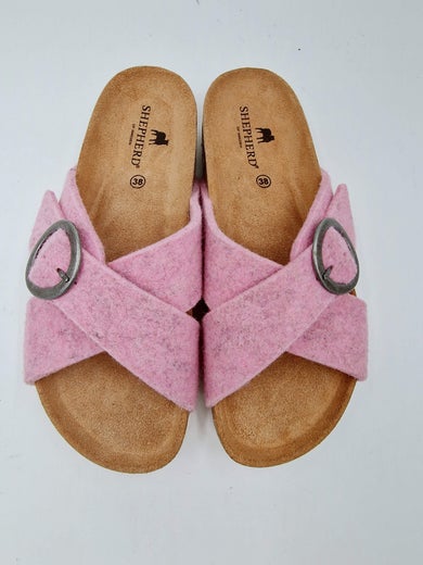 Shepherd vaaleanpunainen huopa sandaali tossu koko 38