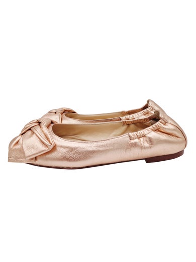 MYYTY  H&ouml;gl ruusukulta nahka balleriina rusetilla koko 4&frac12;