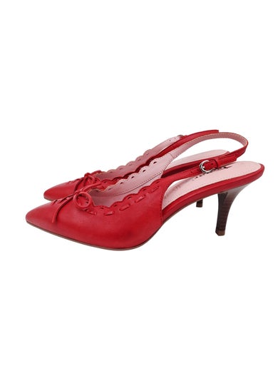 Tamaris punainen slingback avokas nahkaa koko 37
