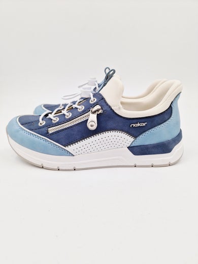 MYYTY VERKOSTA PARI VIEL&Auml; MYYM&Auml;L&Auml;SS&Auml; Rieker  sini valkoinen ready 2 go lenkkari k&auml;velykenk&auml;  koko 37